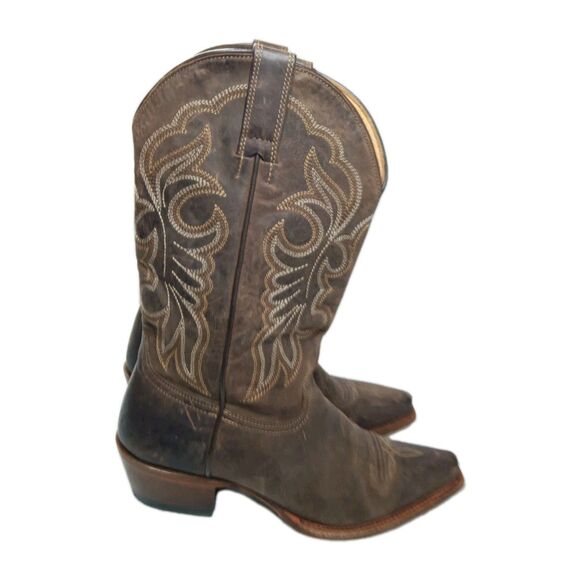 Shyanne Women's Loretta Western Boots Size 9.5 M Snip Toe Brown Retail $199 - Picture 1 of 13